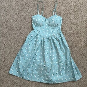 No Boundaries Floral Blue Sundress Small